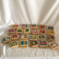 Farm Animal Wood Block Matching Game