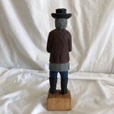 Vintage Handcarved Wooden Western Cowboy Statue