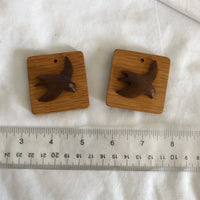 Wooden Bird Magnets - Set of 2