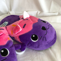 Moosh Moosh Slippers - Purple Cupcake Cat