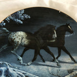 ‘Midnight Run’ Wild Horse Painting Decorative Plate By Chuck Dehaan