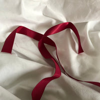 Artificial Flowers on Burgundy Ribbon