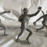 Louis Marx 6 inch plastic army man, VERY rare WW2 silver gray German soldier