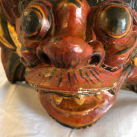 Colorful Painted Wood Dragon Mask- Made In Indonesia