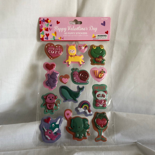 Valentine’s Day 3D Puffy Stickers