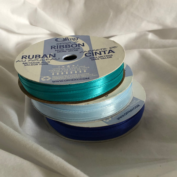 Offray Ribbon - Blue-Set of 3