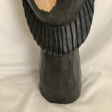 Vintage African Lady Wood & Metal Statue