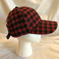 Red Plaid Adjustable Hat