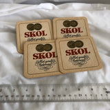 Cardboard Skol Beer Coasters - Set Of 4