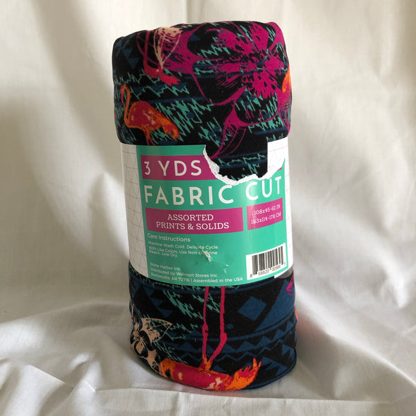 3 Yards of Fabric - Flamingo and Flower Print