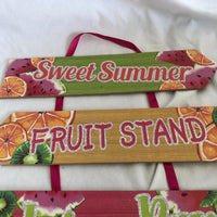 Sweet Summer , Fruit Stand , Juice Bar Hanging Sign