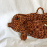 Straw Pig Hanging Wall Pocket