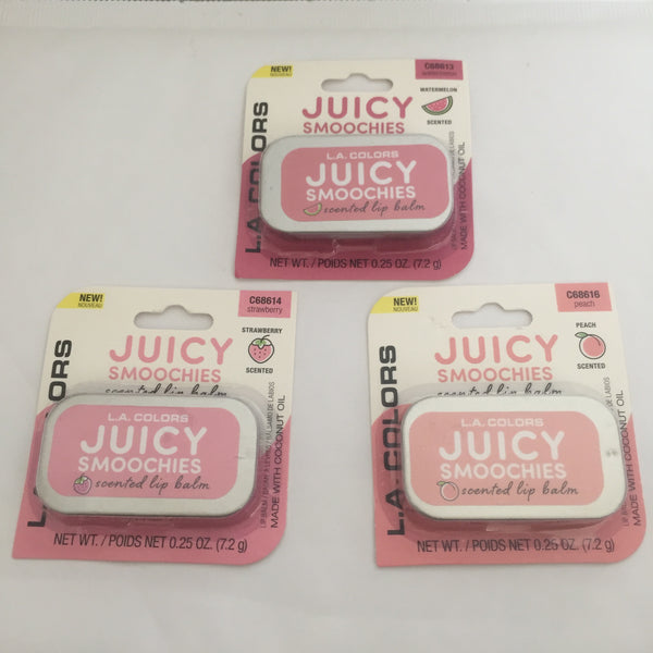 L.A. Colors Juicy Smoochies Scented Lip-Balm Set Of 3