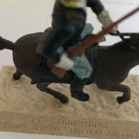 Vtg The Rescue Money American Express Travelers Chequers Cowboy Figurine