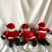 Christmas Santa Claus Plushes - Set Of 3