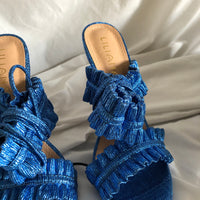 Liliana Blue Ruffle Heels - Women’s Size 7