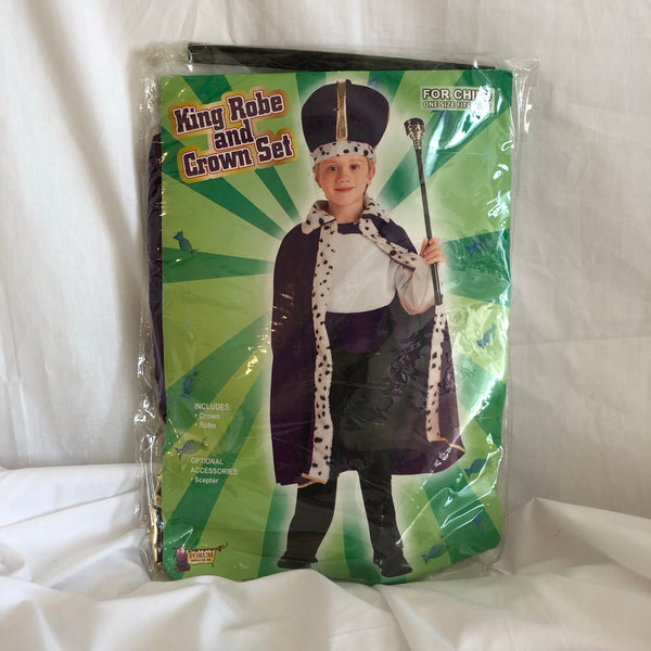 King Robe & Crown Set - For Child - One Size Fits Most