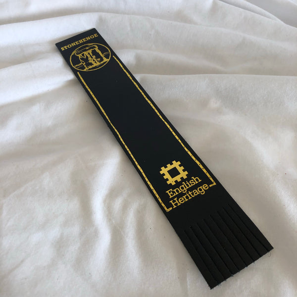 English Heritage Stonehenge Black Leather Bookmark