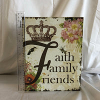 ‘Faith Family Friends’ Wall Art