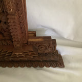 Vintage Indian Wood Carved Window Frame