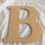 Unfinished Chunky Wood Letter B