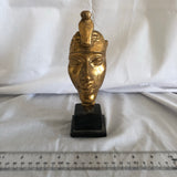 Gold Colored Akhenaten Egyptian Head Sculpture