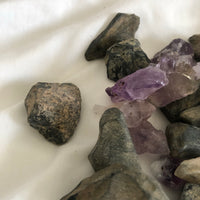 Amethyst & Rainbow Obsidian Crystals