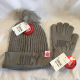 Juicy Couture Pom Pom Beanie & Gloves Set