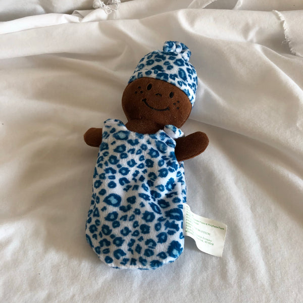 Marvel Baby Doll Plush in Blue Cheetah Print Outfit