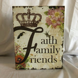 ‘Faith Family Friends’ Wall Art