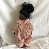 Vintage Shindana African American Baby Doll In Pink Polka Dot Outfit