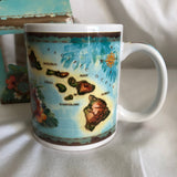 The Hawaiian Islands Vintage Map Coffee Mug