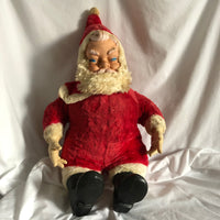 Vintage Rubber Faced Christmas Santa Claus Doll