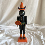 Wood Halloween Black Cat Decoration