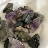 Amethyst & Rainbow Obsidian Crystals