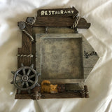 Cat & Ship Wheel Picture Frame