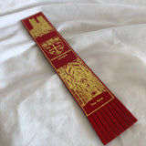 UK Westminster Abbey The Nave Red Leather Bookmark