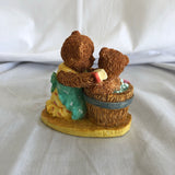 Mama Bear Bathing Baby Bear Figurine