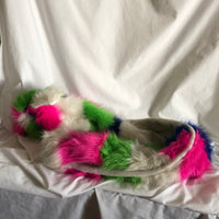 Multi-Colored Faux Fur Animal Hat Scarf