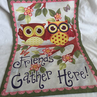 'Friends Gather Here' Garden Flag