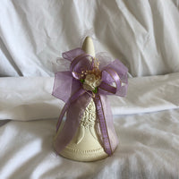 Ceramic Bell With Purple Ribbon