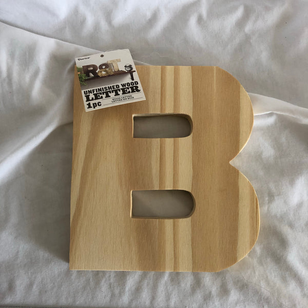 Unfinished Wood Letter 'B'