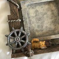 Cat & Ship Wheel Picture Frame