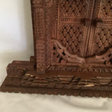 Vintage Indian Wood Carved Window Frame