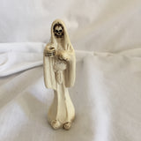 Whited Painted Santa Muerte Statue