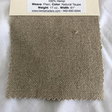 Hemp Traders Natural Taupe Hemp Fabric