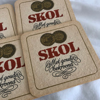 Cardboard Skol Beer Coasters - Set Of 4