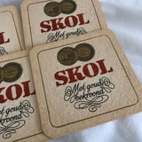 Cardboard Skol Beer Coasters - Set Of 4