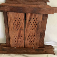 Vintage Indian Wood Carved Window Frame