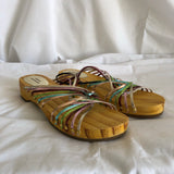 Rainbow Leather Strapped Sandals - Urban Outfitters - Women’s Size 9